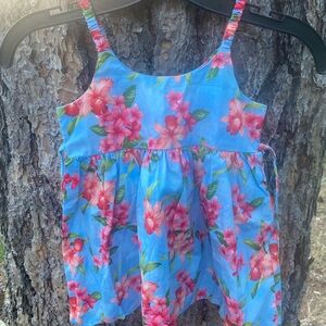 Floral Blue Sundress Hawaiian 🌺